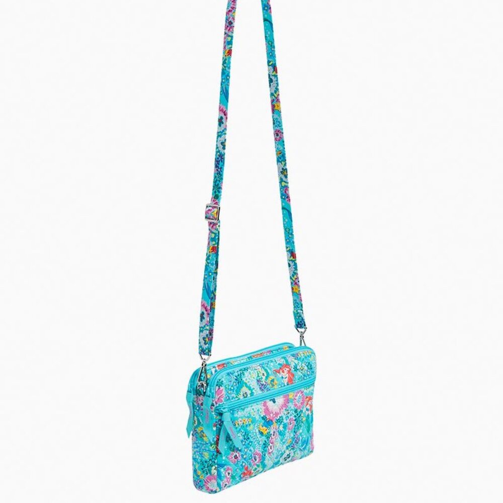 NWT Vera Bradley The Little Mermaid Triple Compartment Crossbody - Picture 4 of 10